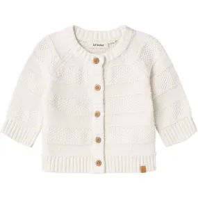 Lil'Atelier Coconut Milk Larson Knit Cardigan