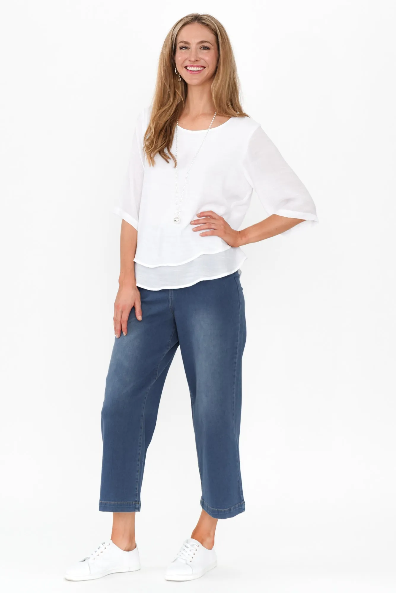 Liora White Layered Top