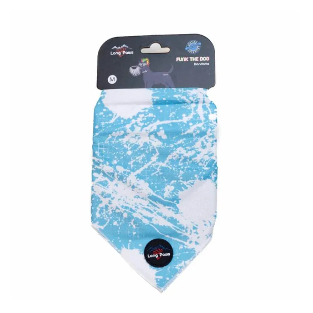 Long Paws Funk The Dog Bandana in Blue Tie Dye