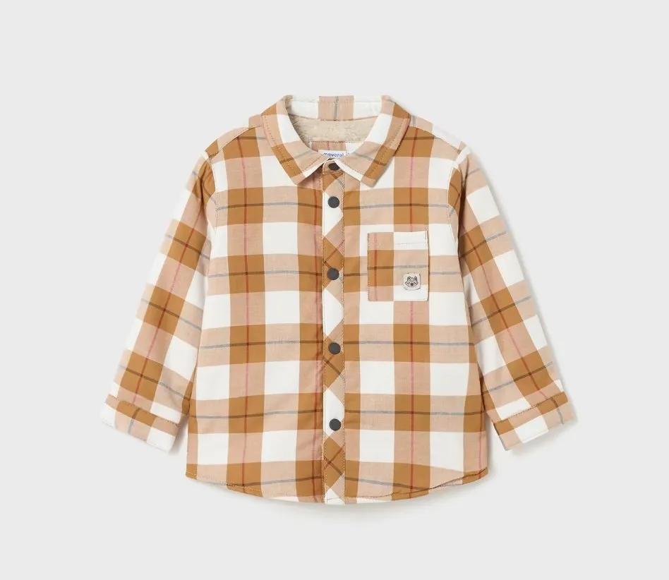 Mayoral Baby & Toddler Boys Ecofriends Plaid Sherpa Lined Shirt