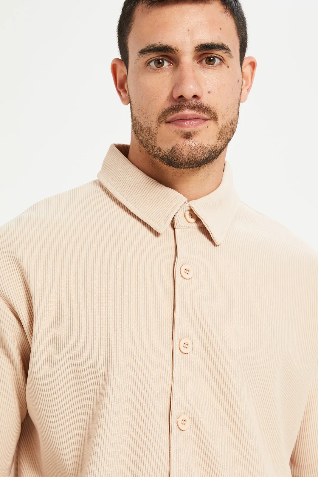 Men Beige Casual Shirt