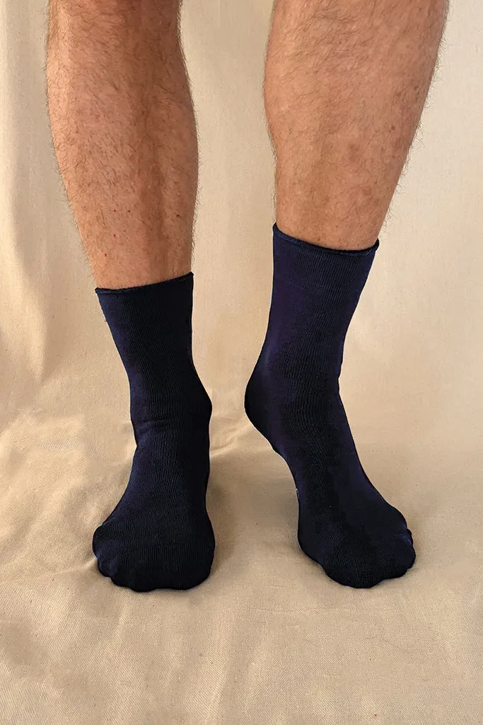 Men's Bamboo Bed Socks - Navy