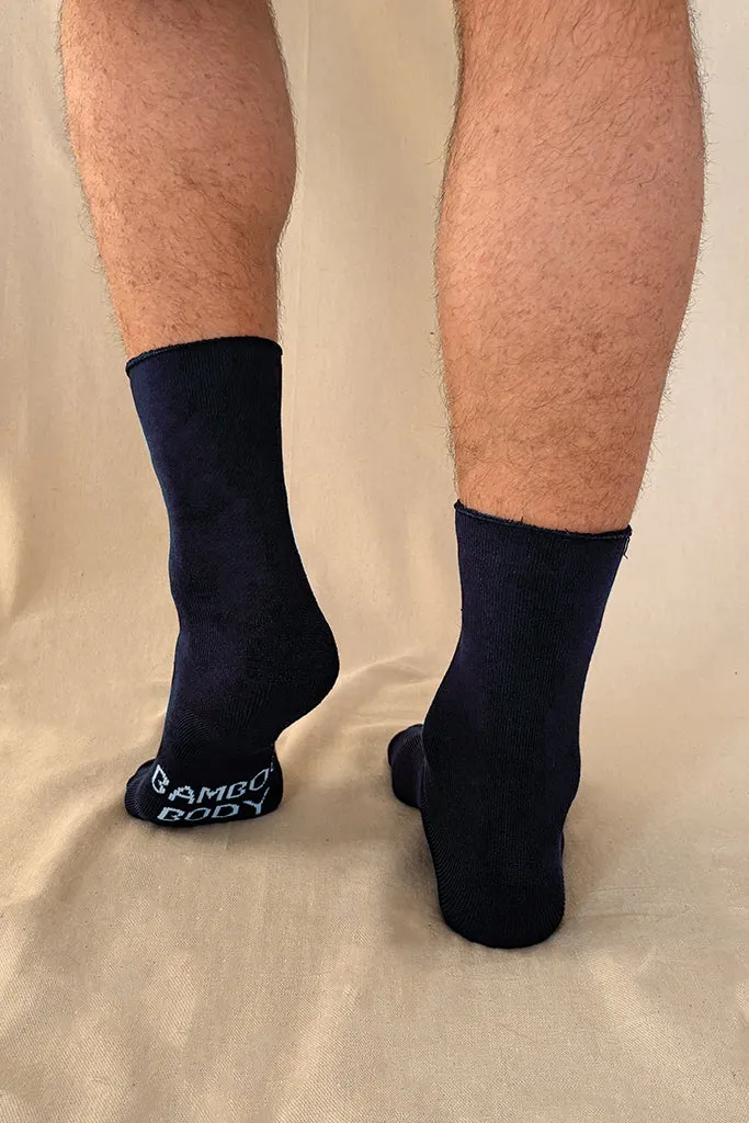 Men's Bamboo Bed Socks - Navy