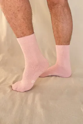 Men's Bamboo Bed Socks - Pink