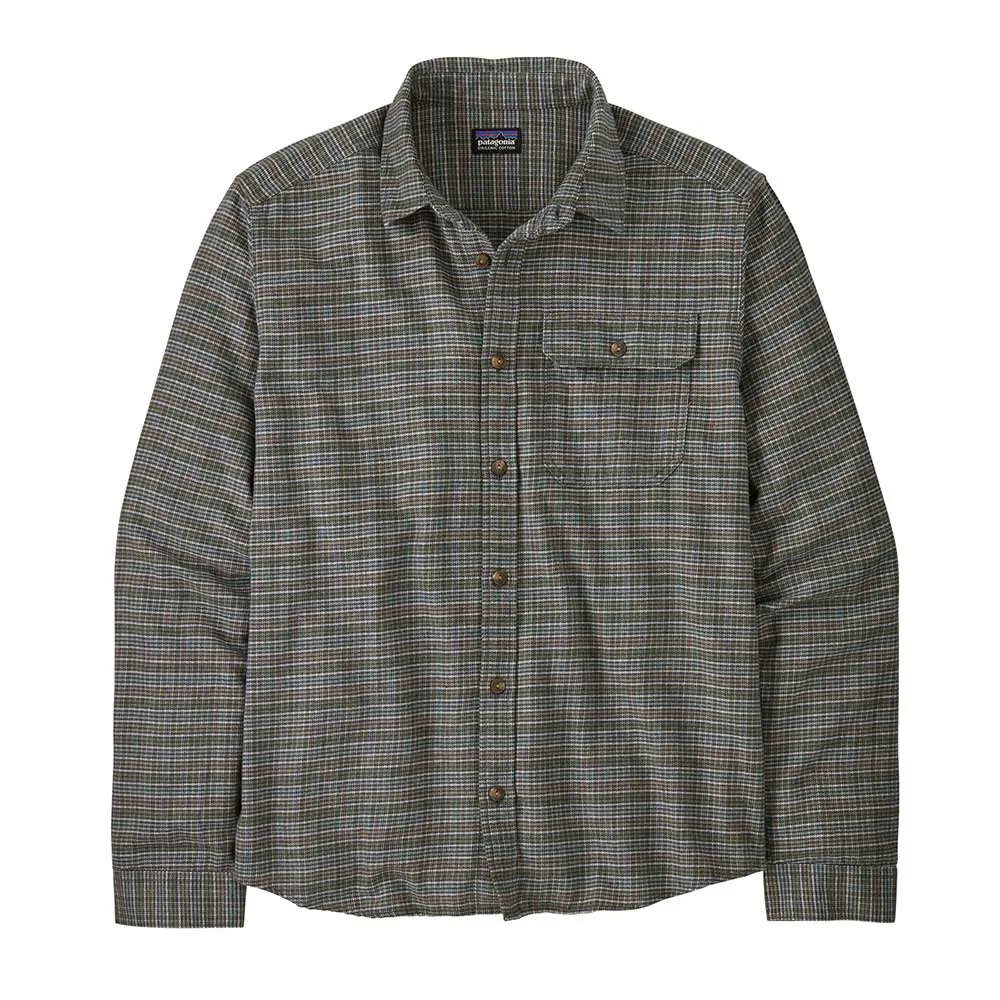 Men's Lightweight Fjord Flannel Shirt - Tracks: Thermal Blue