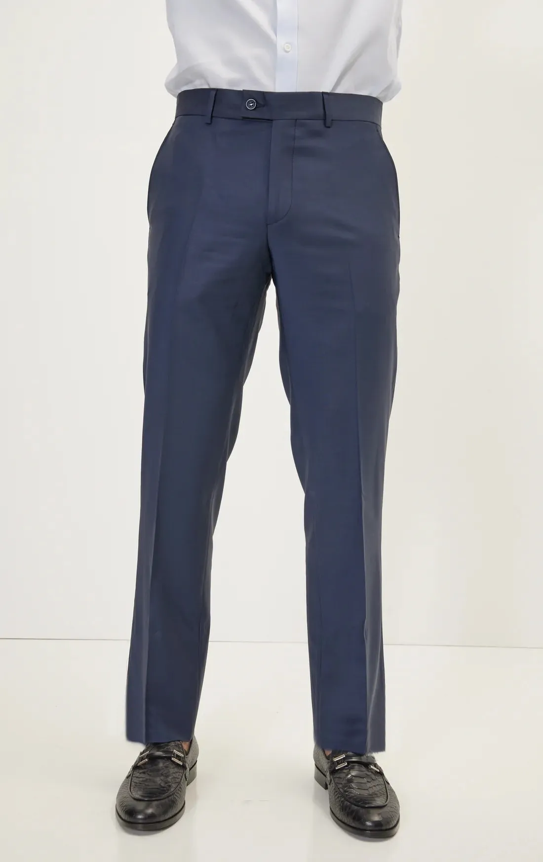 Merino Wool Dress Pants - Dark Blue