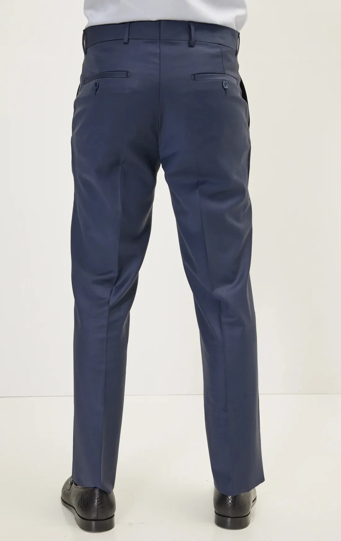 Merino Wool Dress Pants - Dark Blue