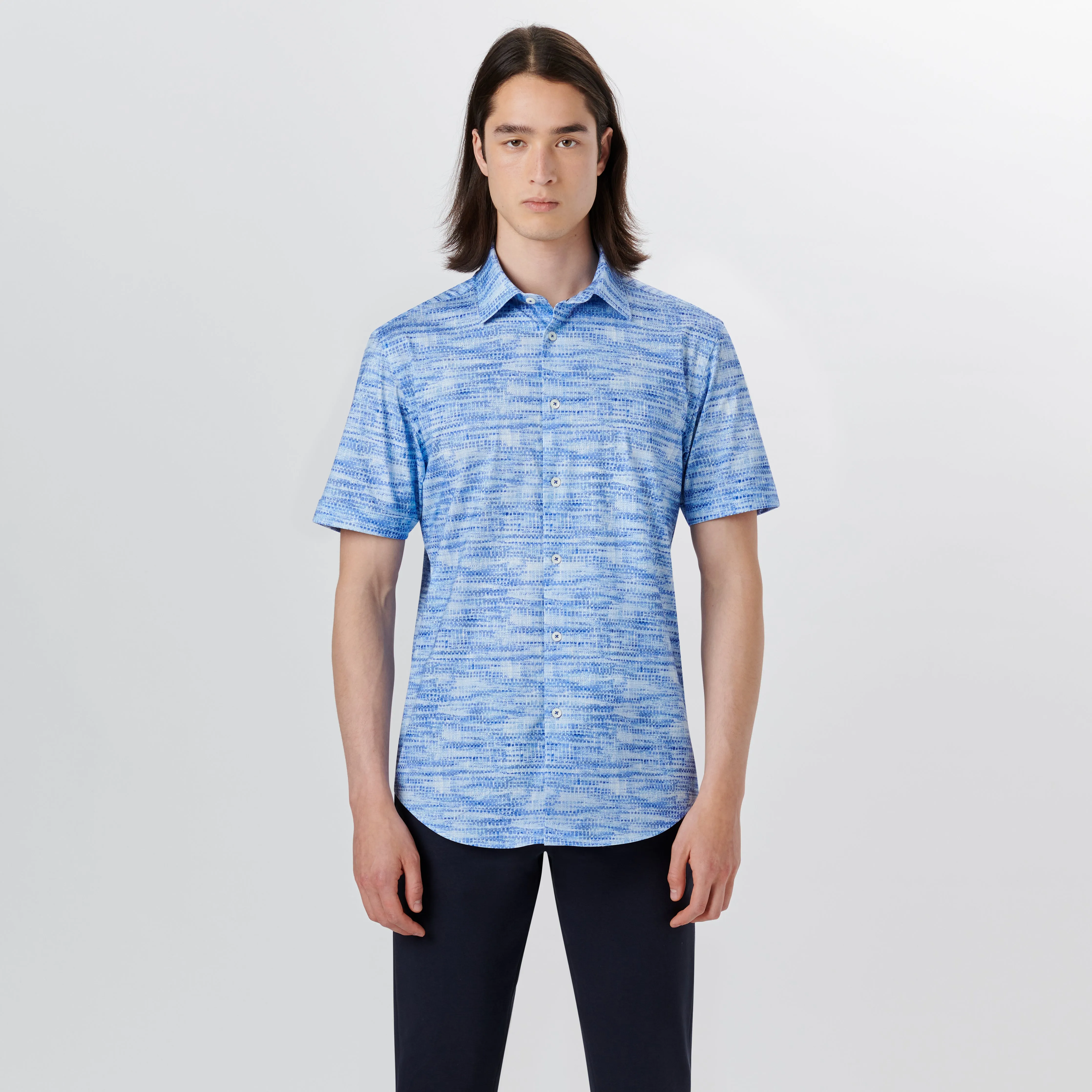 MILES Abstract Print OoohCotton Short Sleeve Shirt