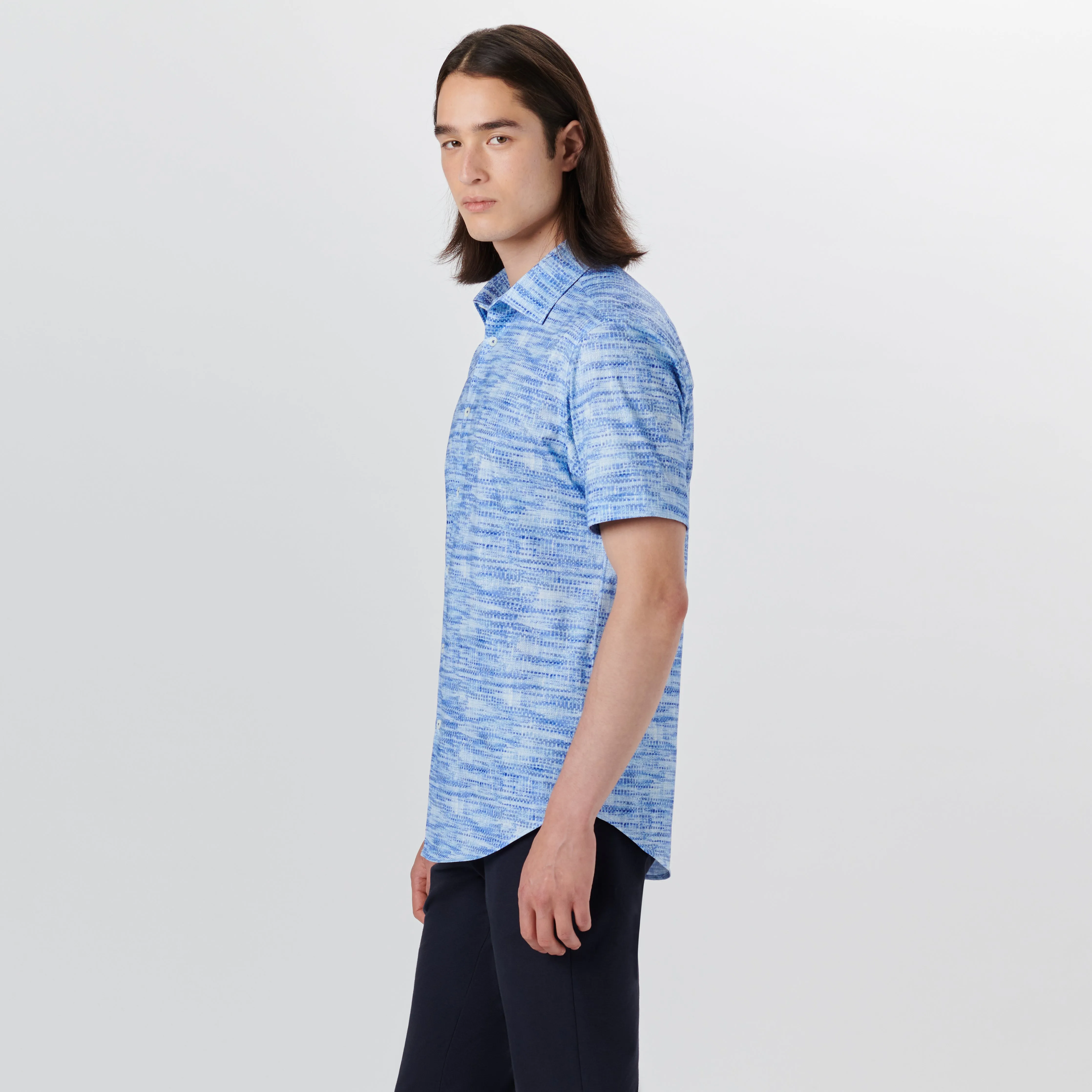 MILES Abstract Print OoohCotton Short Sleeve Shirt