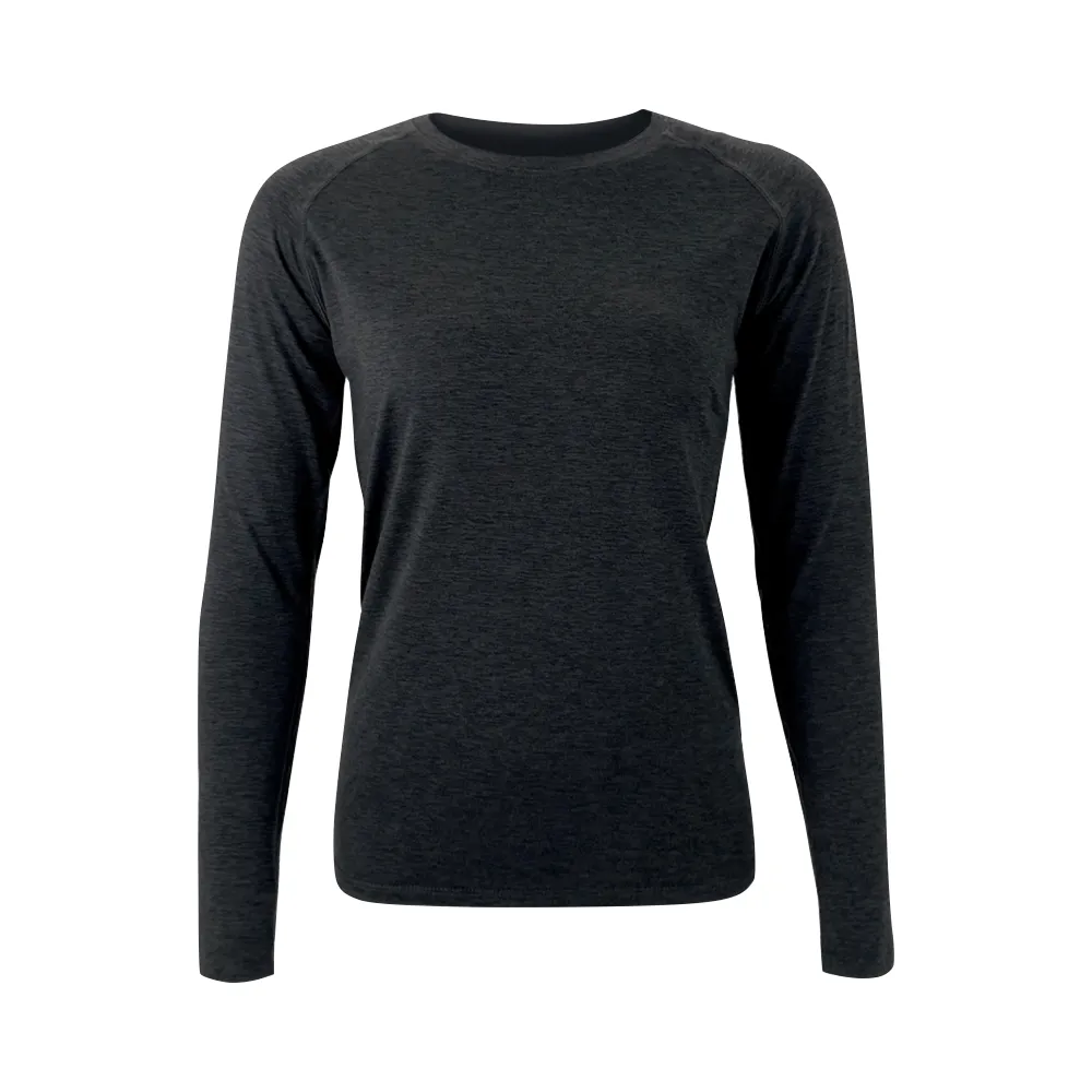 Mitten Running Co. Women's Tech Long Sleeve in Heather Black