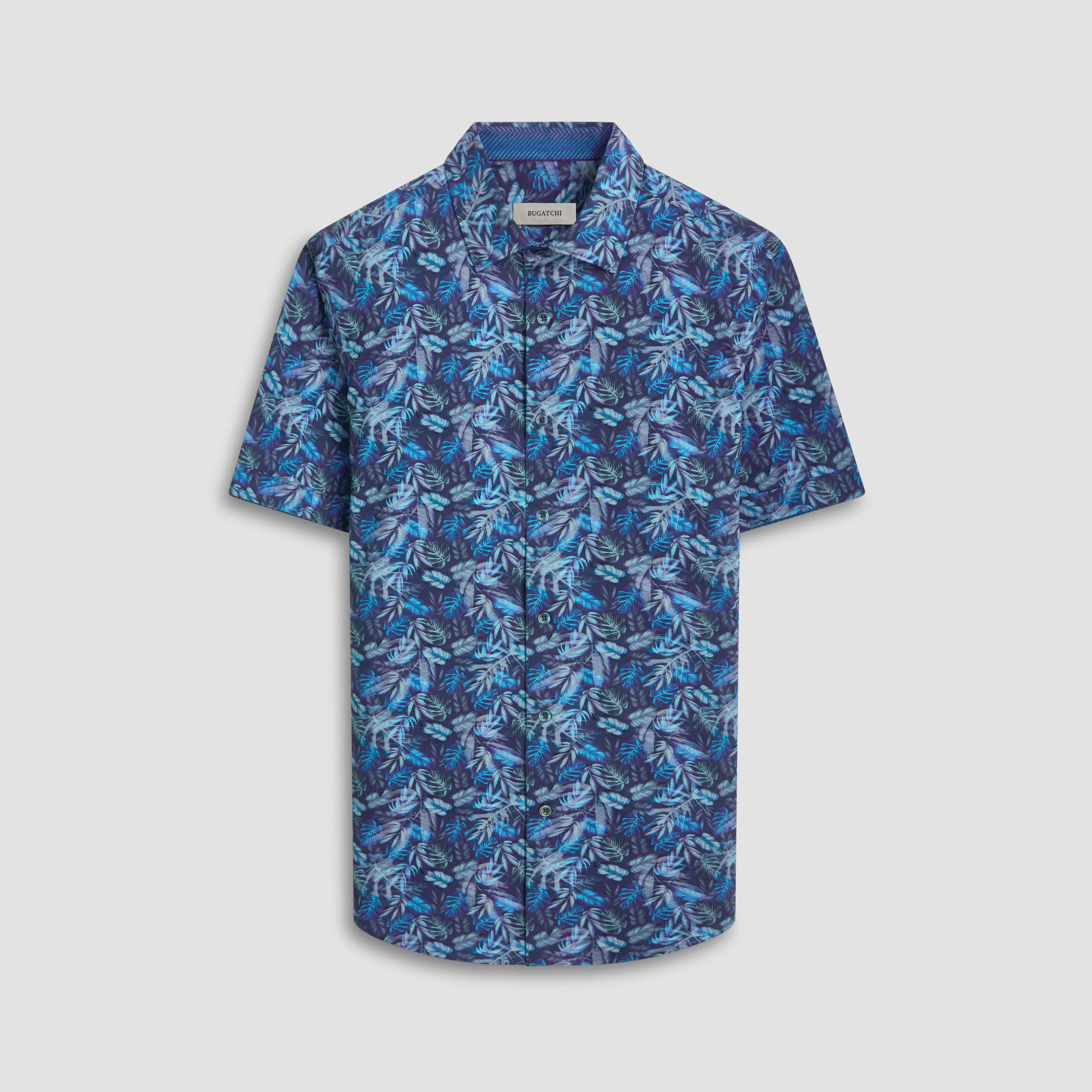 Myron Double Sided Leaf Print/Chevron OoohCotton Shirt