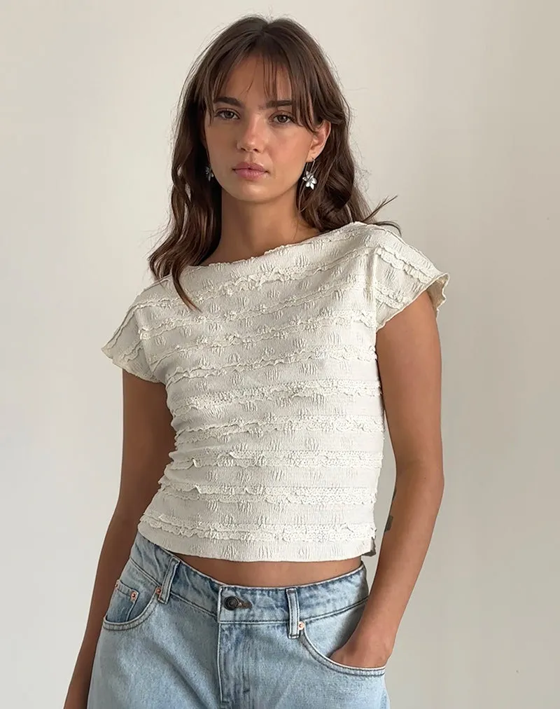 Nova Top in Crinkle Ivory