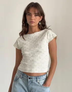 Nova Top in Crinkle Ivory