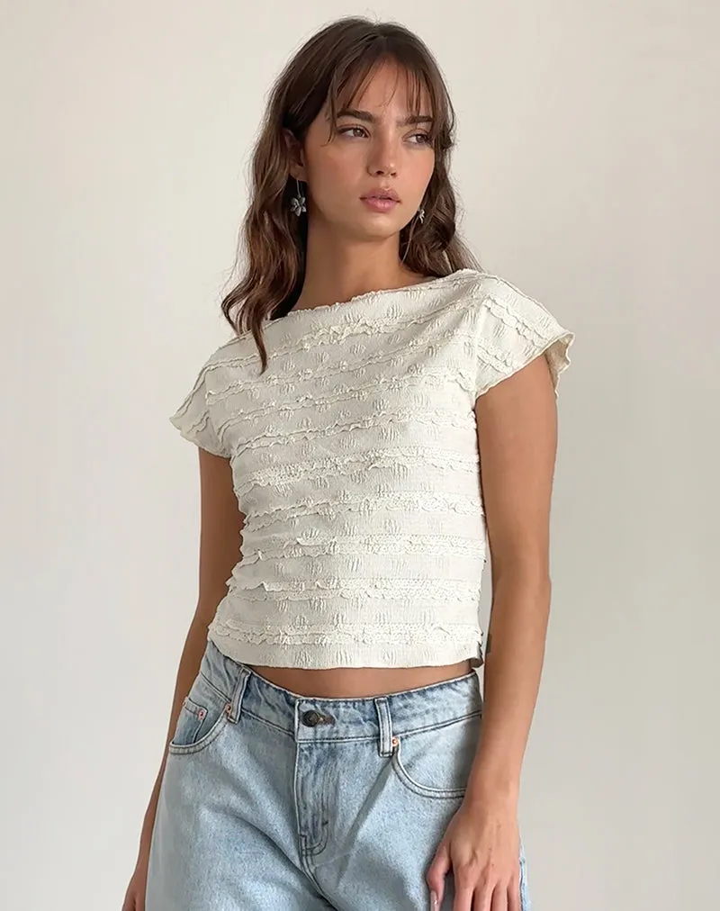 Nova Top in Crinkle Ivory