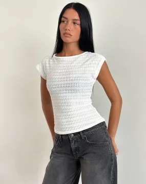 Nova Top in Textured White