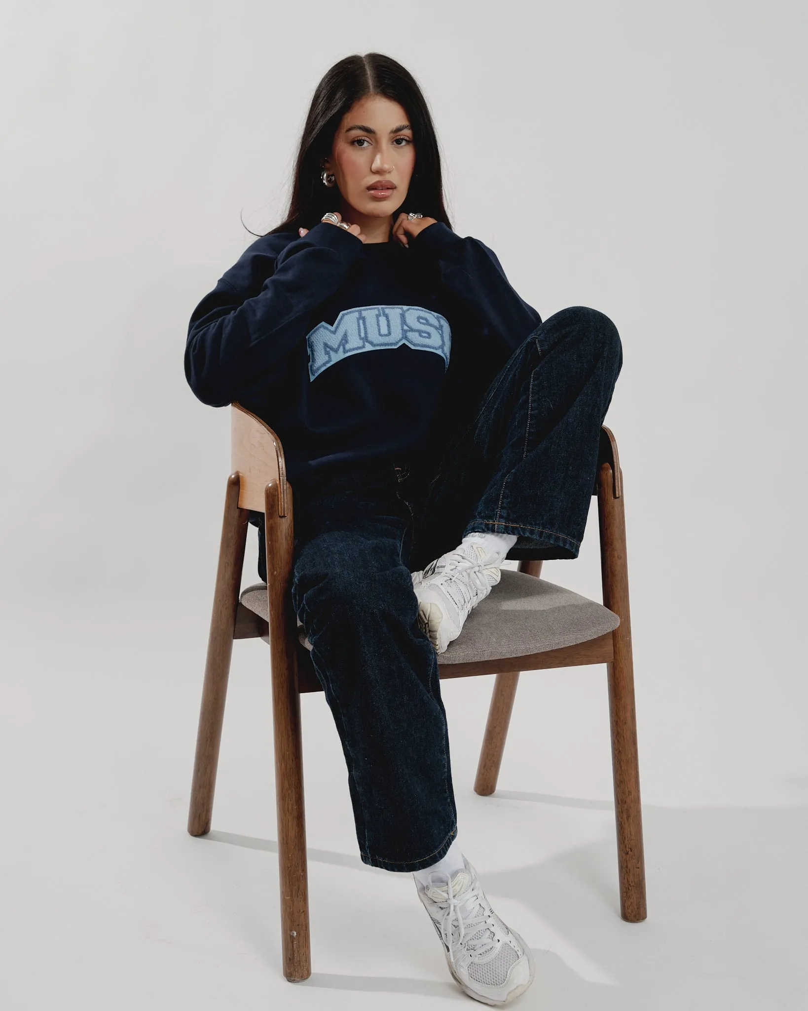 OG Chenille Navy Sweatshirt - Lagoon