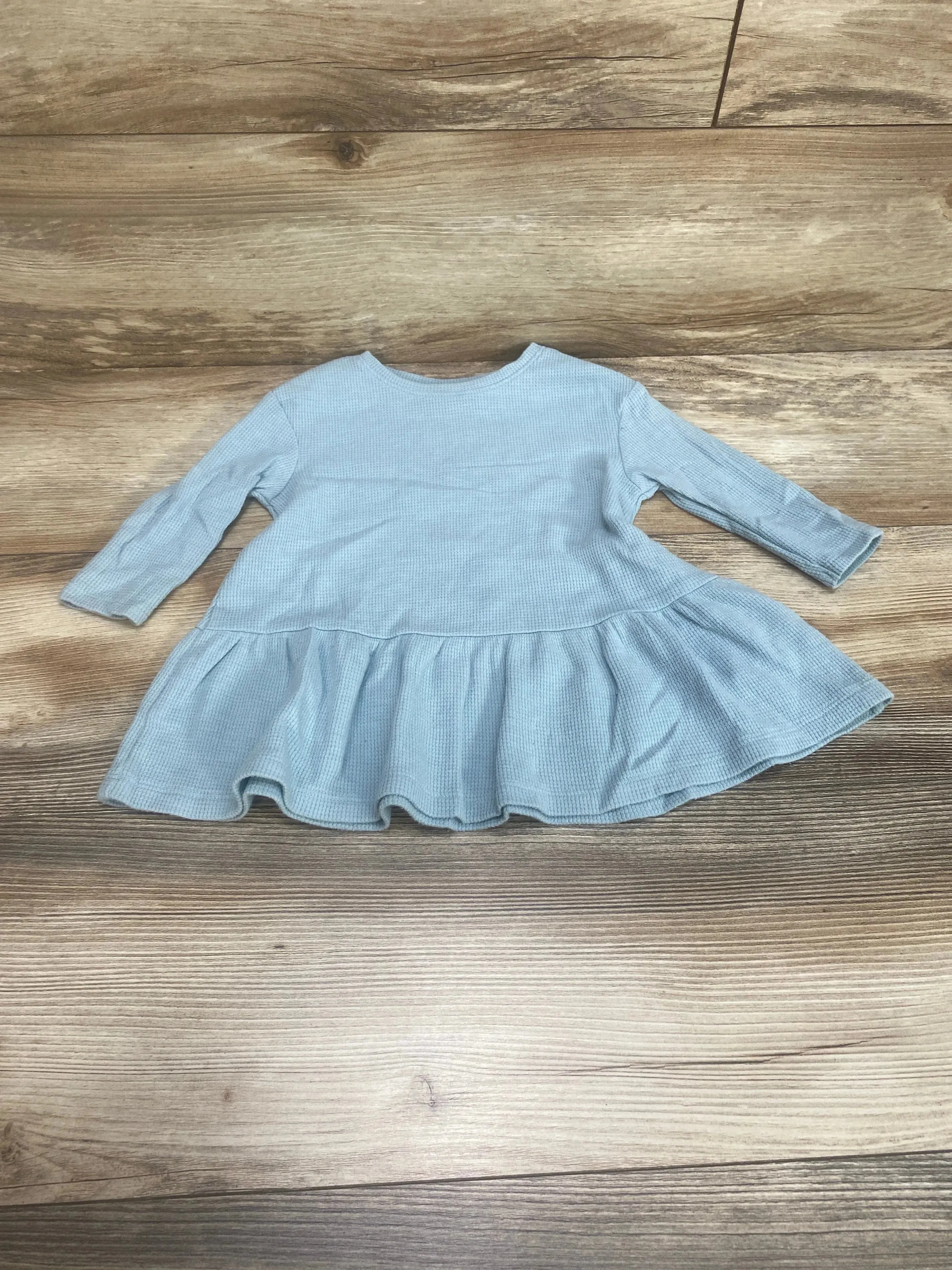 Old Navy Peplum Thermal Shirt Blue sz 12-18m