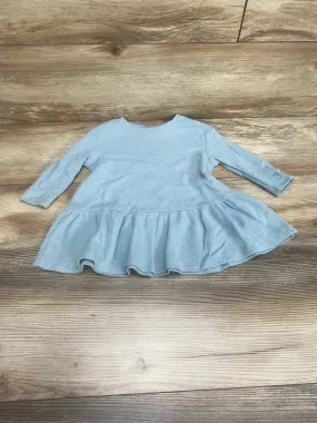 Old Navy Peplum Thermal Shirt Blue sz 12-18m