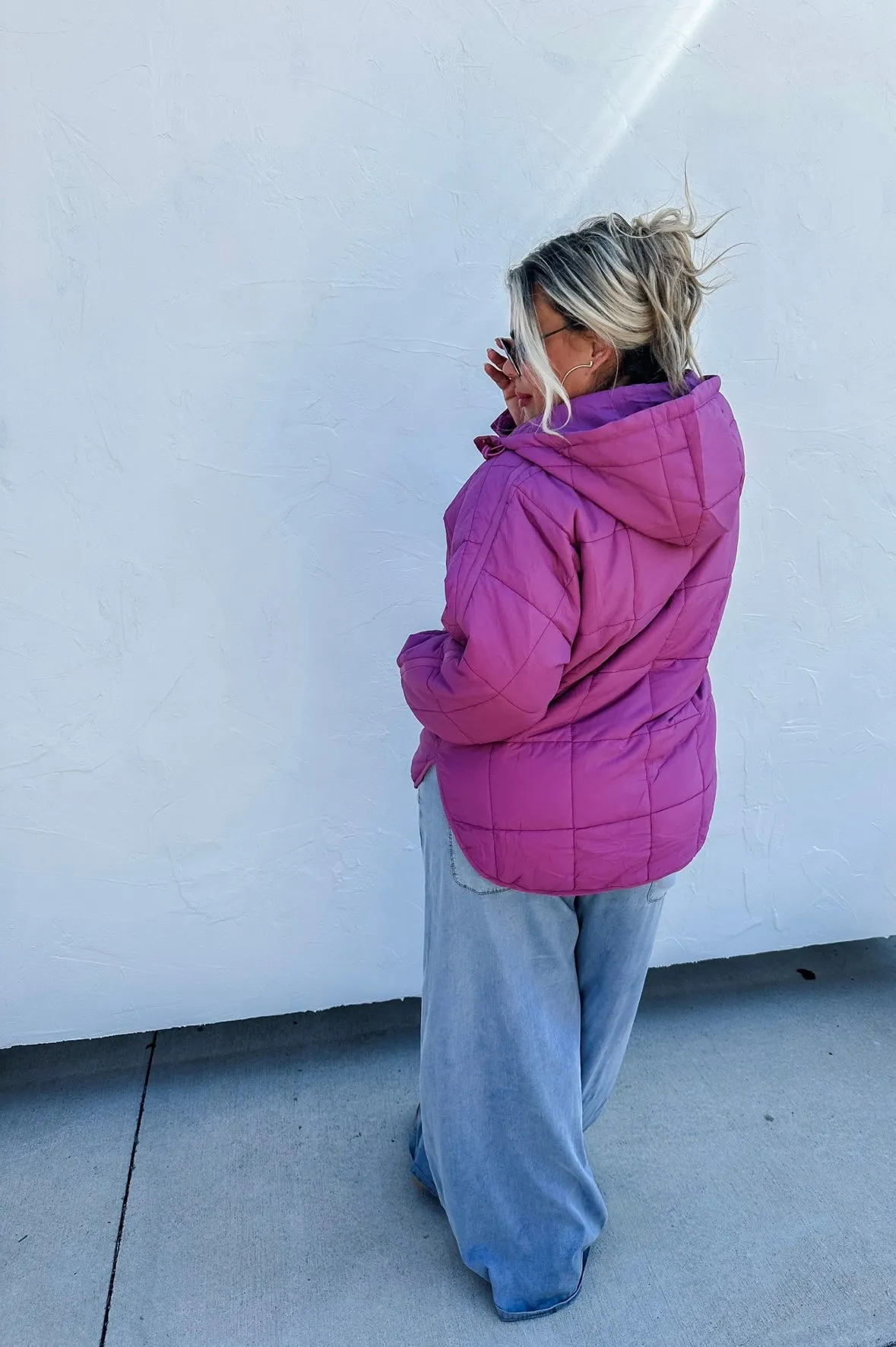 Peyton Puffer Jacket - Mulberry