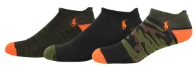 Polo Ralph Lauren Men's 3-Pack Athletic Americana Low Cut Sock Polo Embroidery