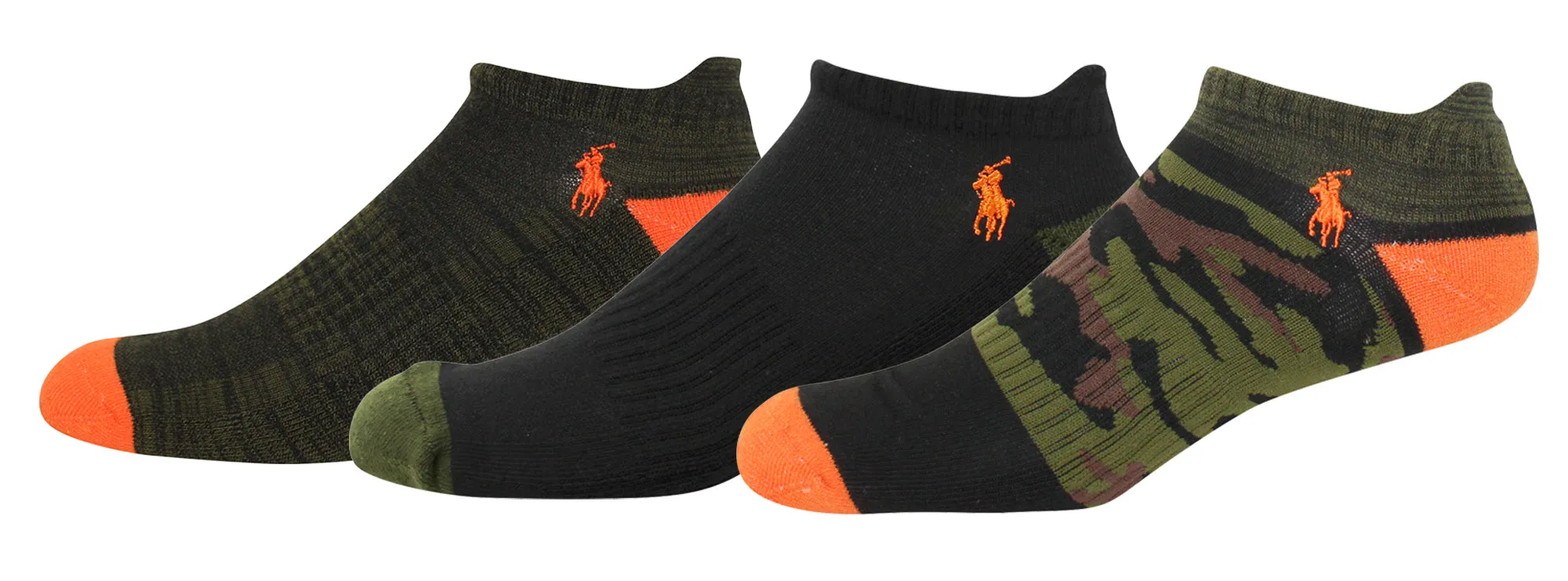 Polo Ralph Lauren Men's 3-Pack Athletic Americana Low Cut Sock Polo Embroidery