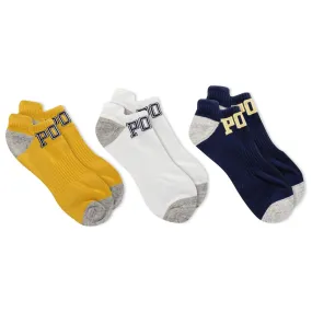 Polo Ralph Lauren Men's 3-Pack Polo Varsity Low Cut Sock