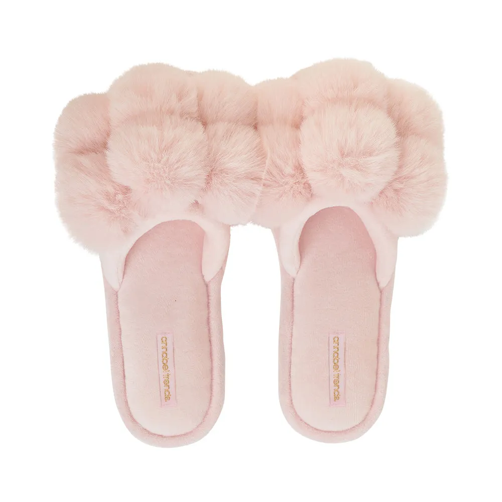 Pom Pom Slippers - Cosy Luxe - Pink Quartz