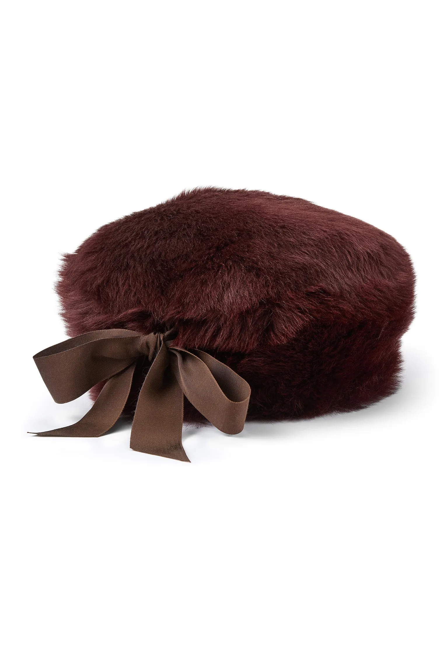 Portia Burgundy Shearling Winter Hat