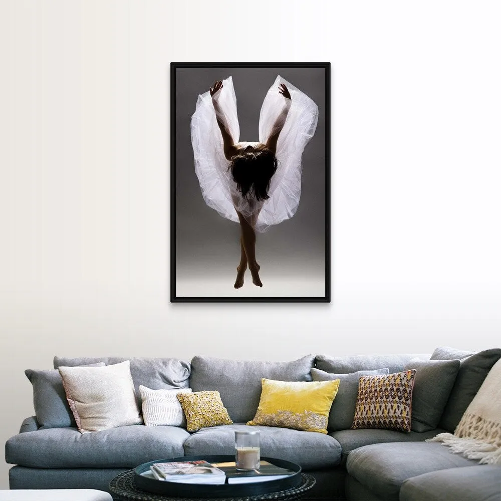 "Angel" Black Float Frame Canvas Art