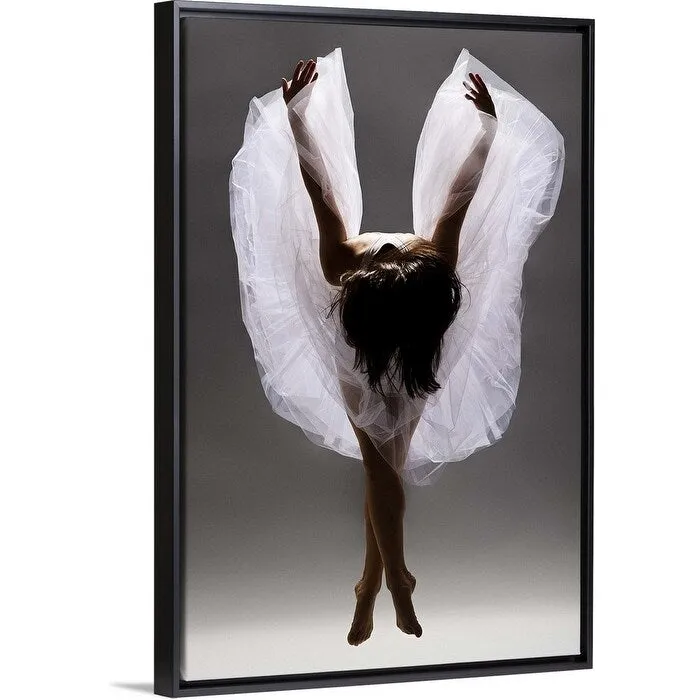 "Angel" Black Float Frame Canvas Art