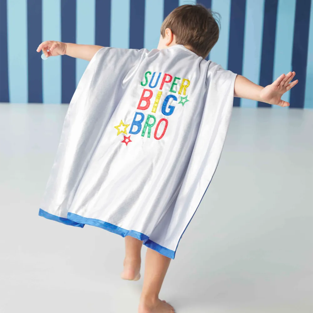 "Super Big Bro" Cape & Button Set