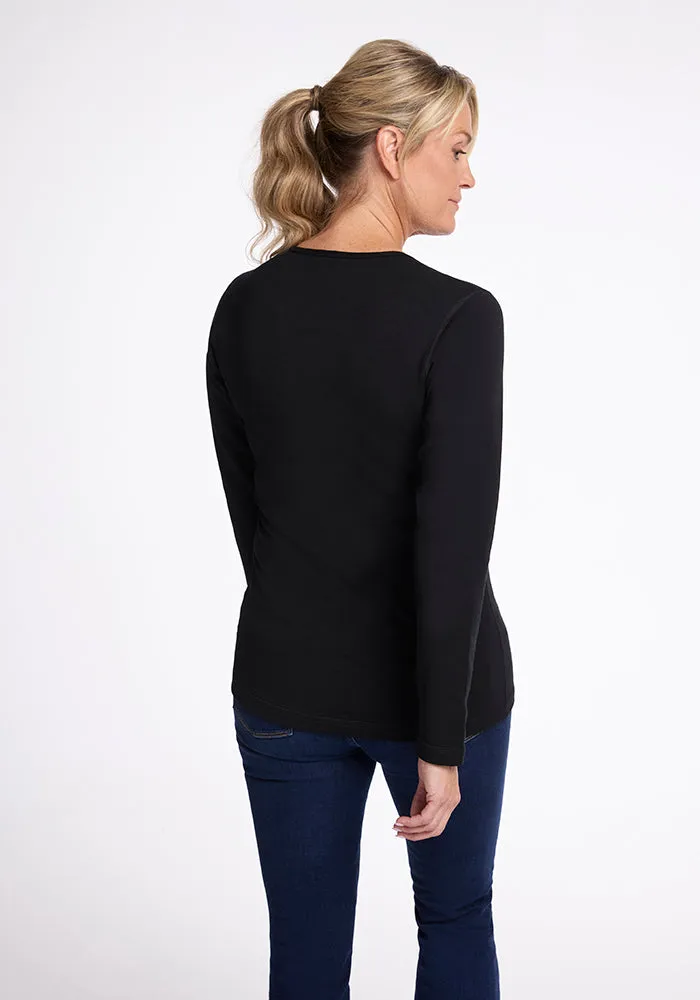 Riley Long Sleeve Crew - Black