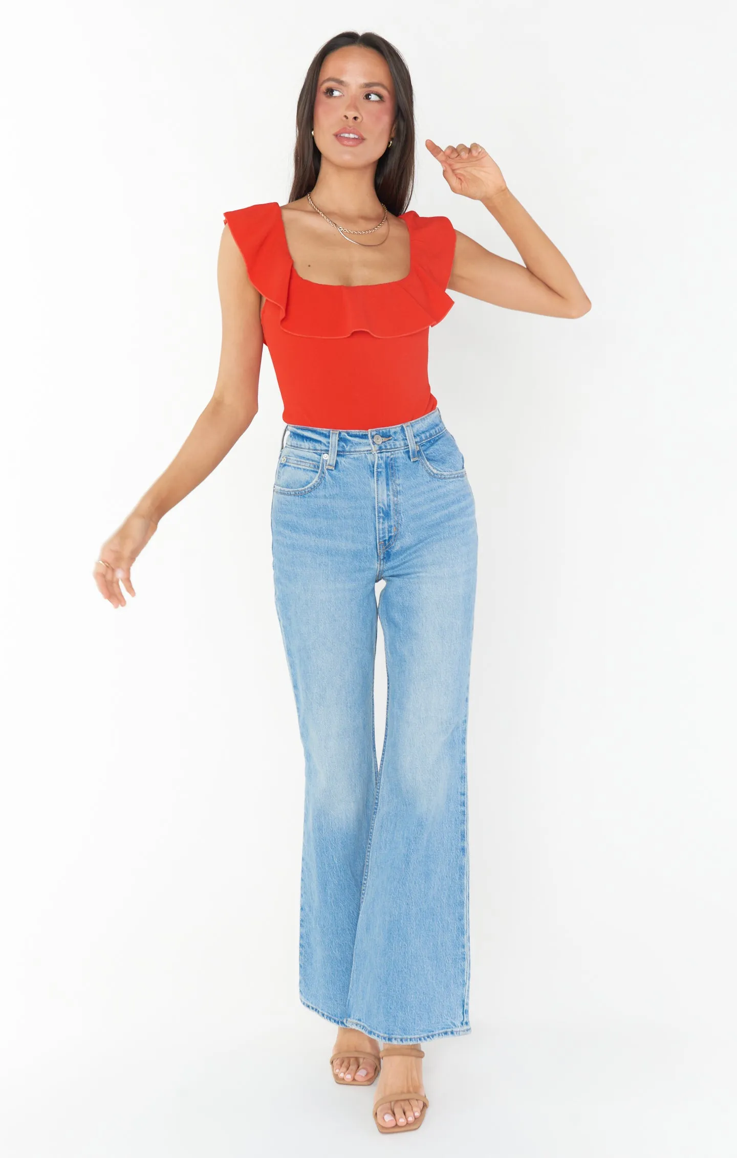 Rochelle Bodysuit ~ Red Stretch