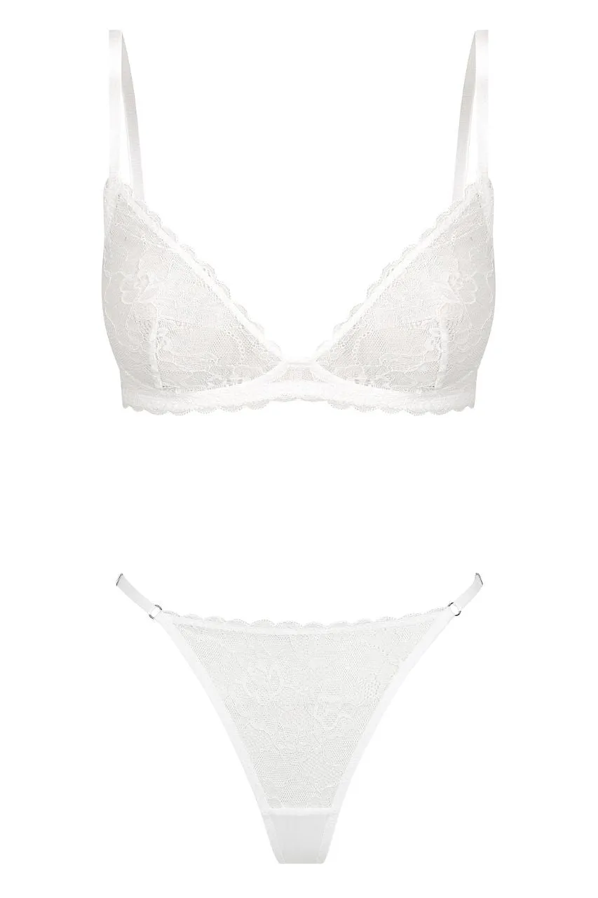 Rosie Bralette Set White