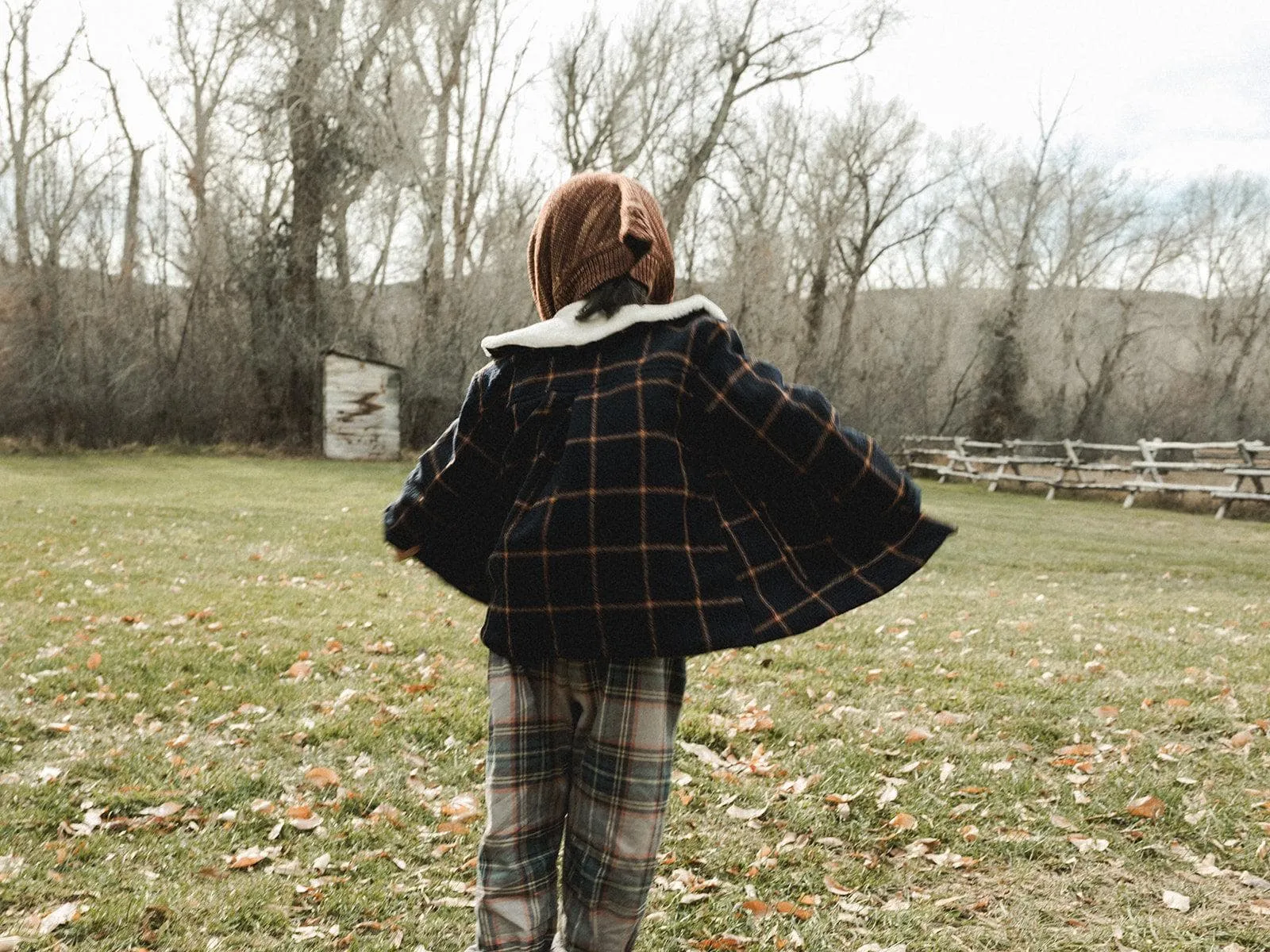 sailor jacket in wool plaid