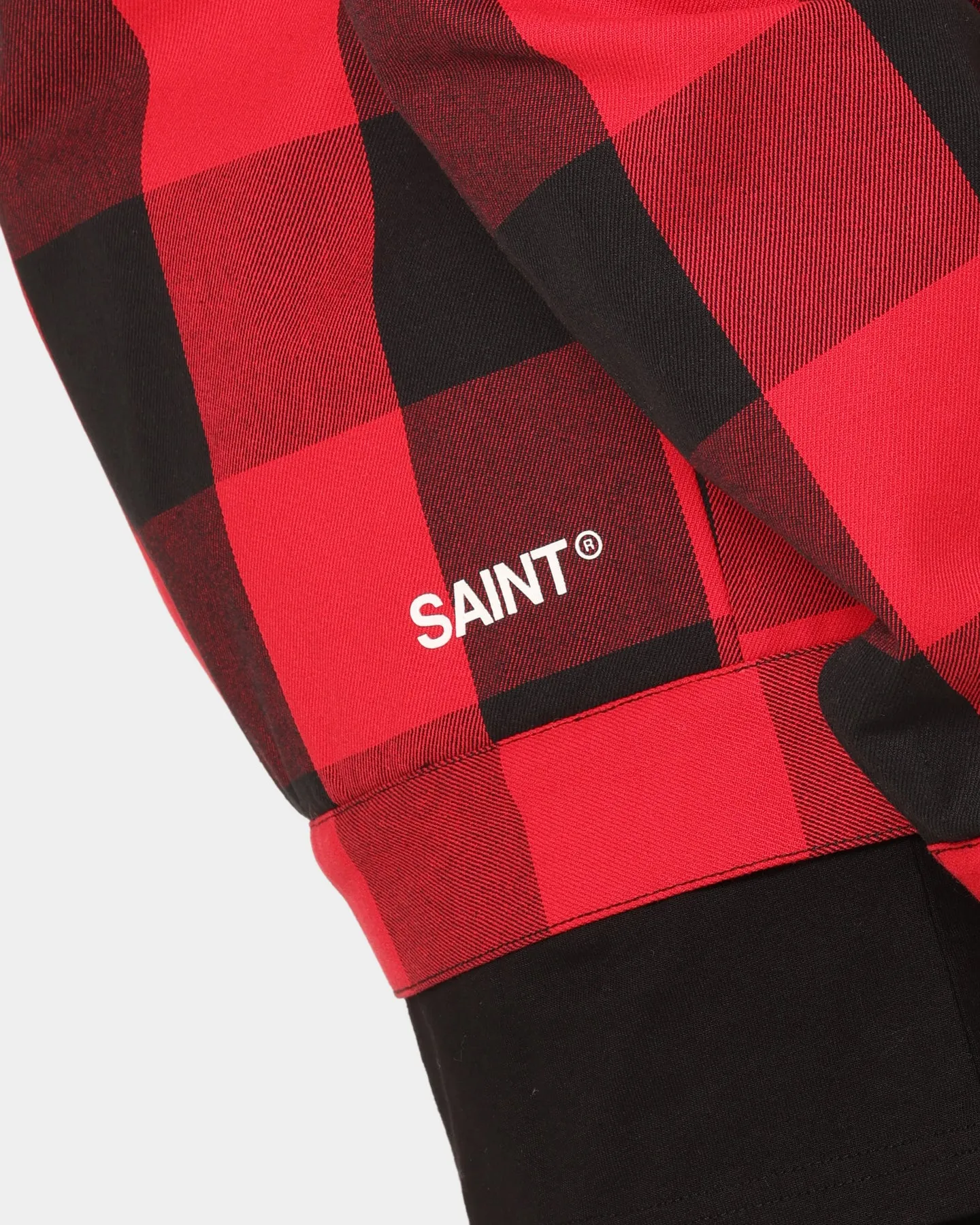 Saint Morta Checks Sherpa Jacket Black/Red