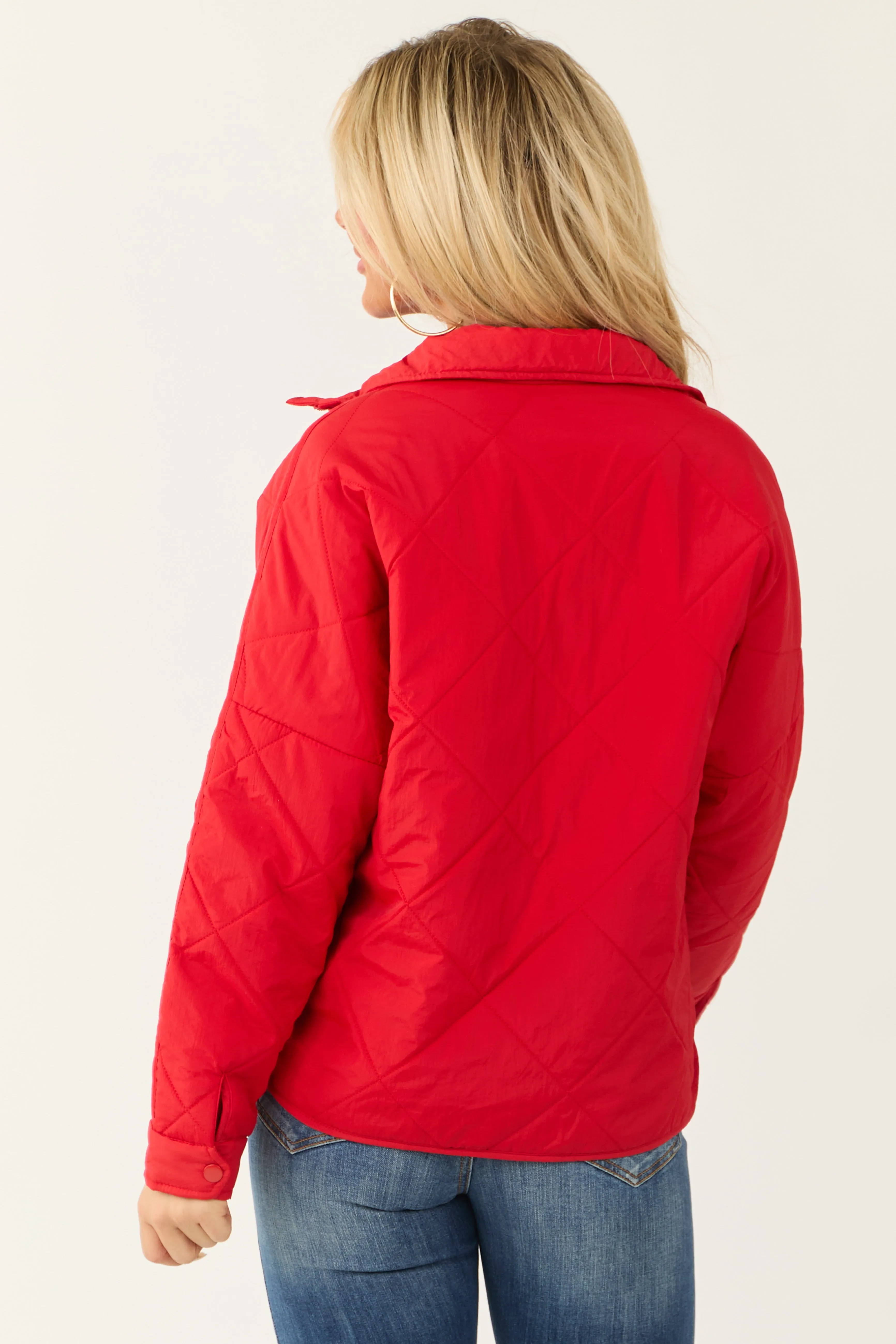 Scarlet Long Sleeve Quilted Puffer Jacket