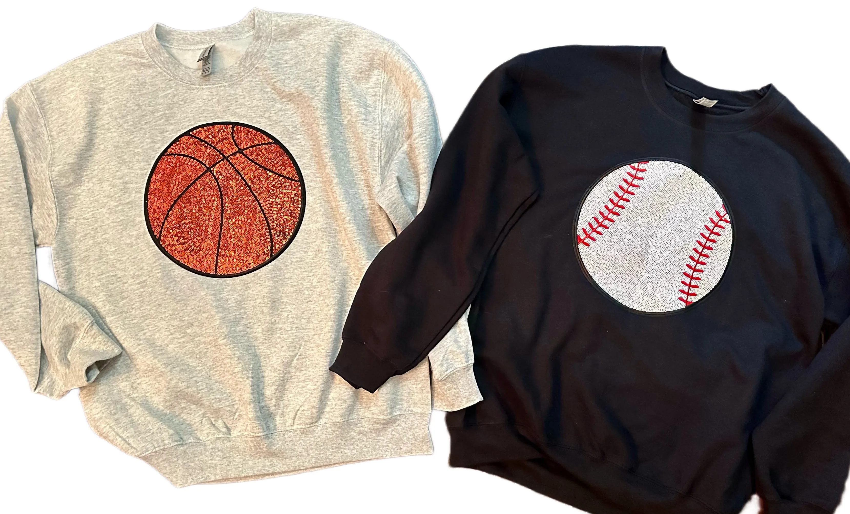 Sequin Basketball Sweatshirt (Various Colors)