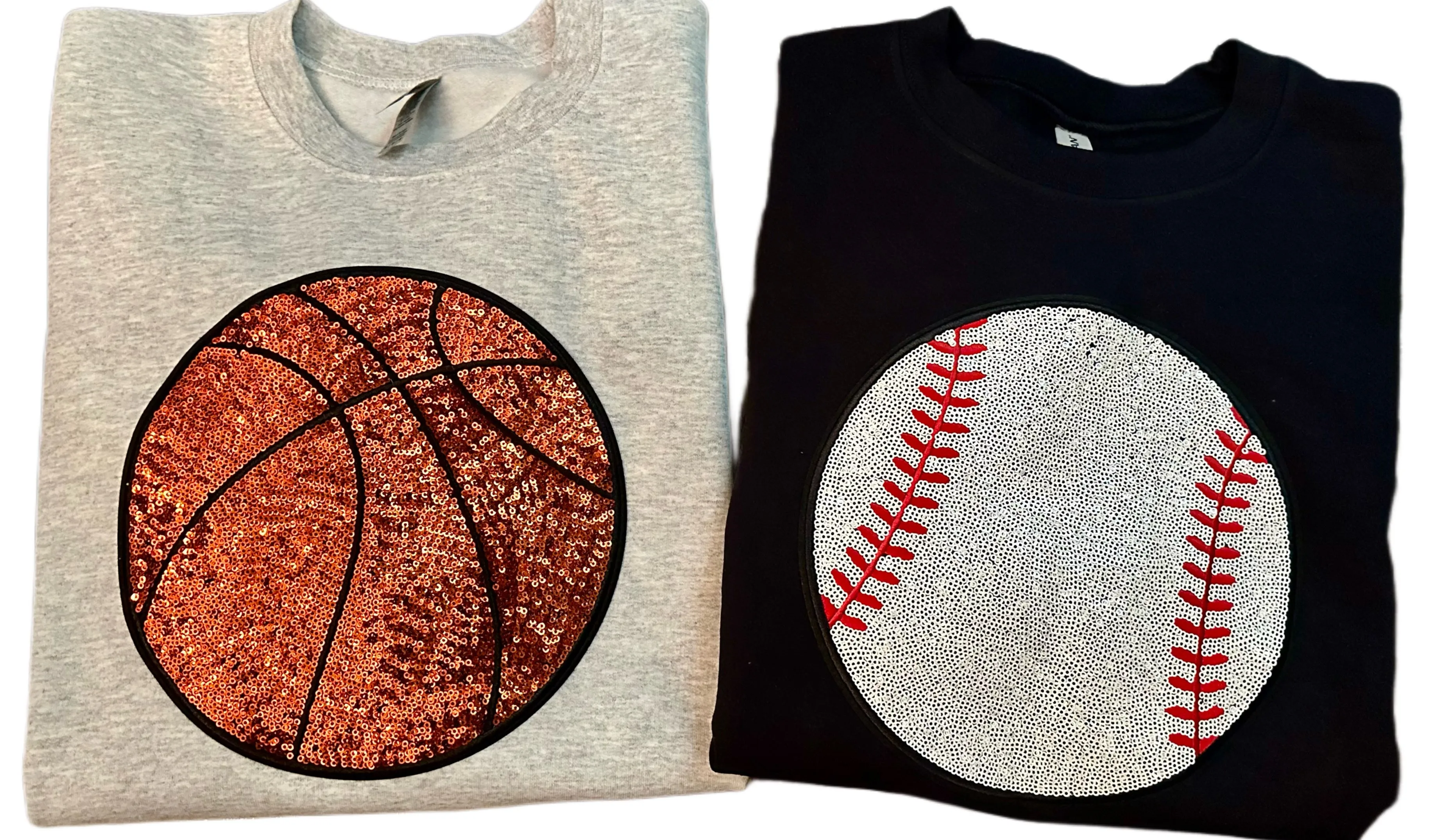 Sequin Basketball Sweatshirt (Various Colors)