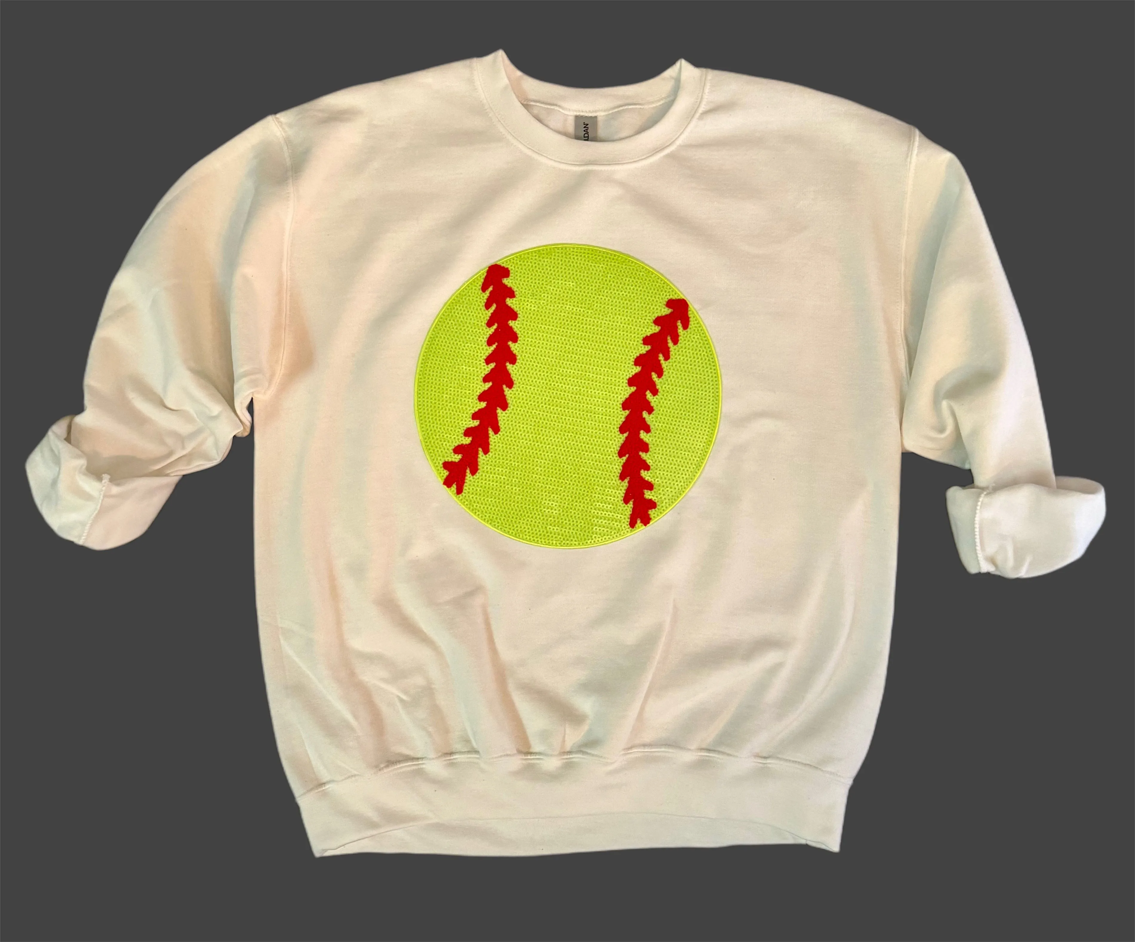 Sequin Softball Sweatshirt & Hoodies (Various Options)