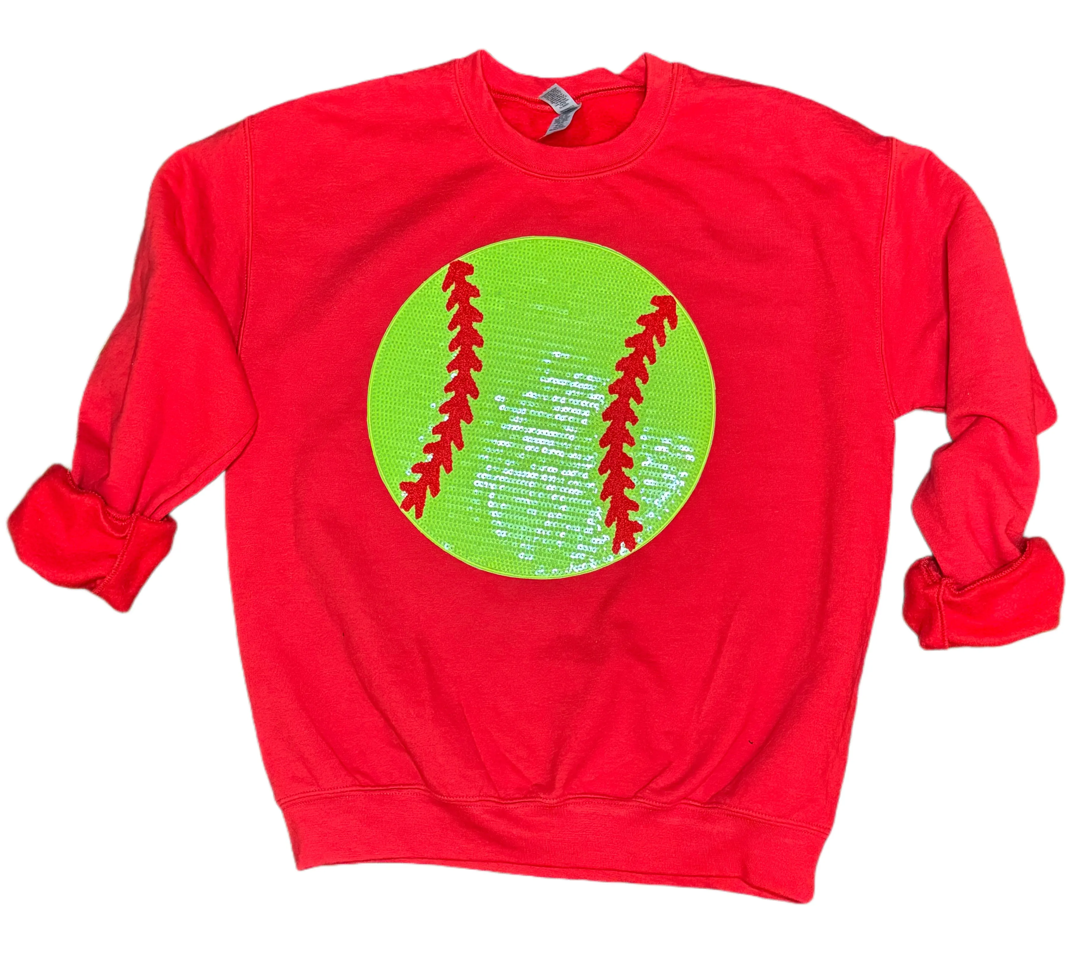 Sequin Softball Sweatshirt & Hoodies (Various Options)