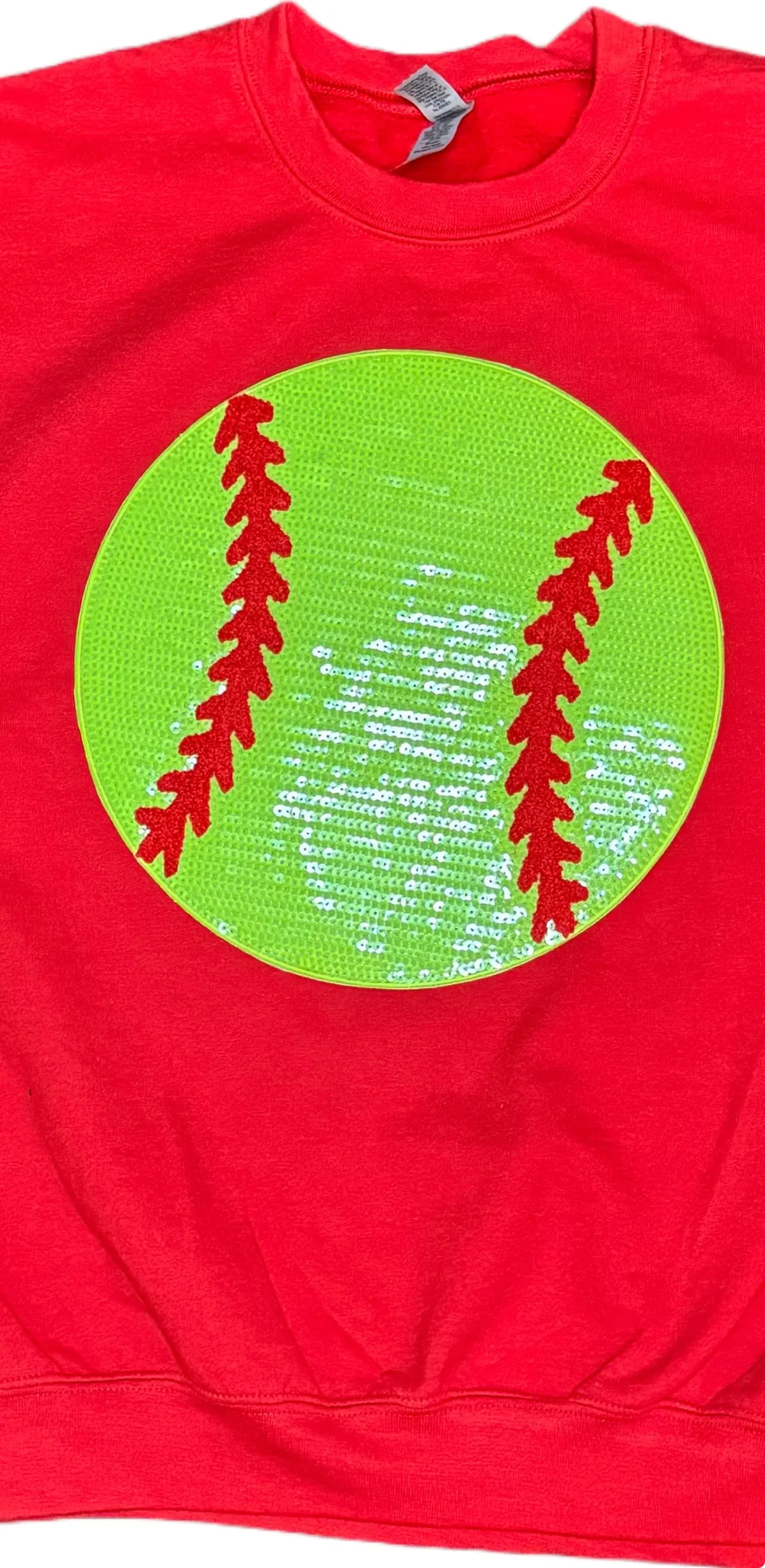 Sequin Softball Sweatshirt & Hoodies (Various Options)