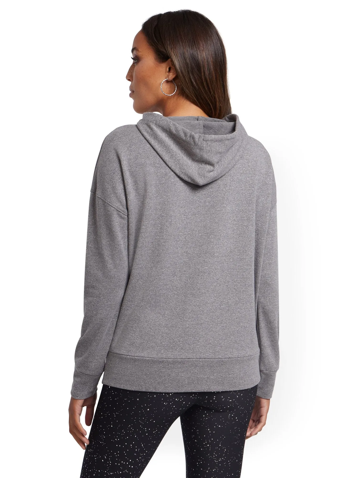 Sequined Heart Graphic Hooded Sweatshirt