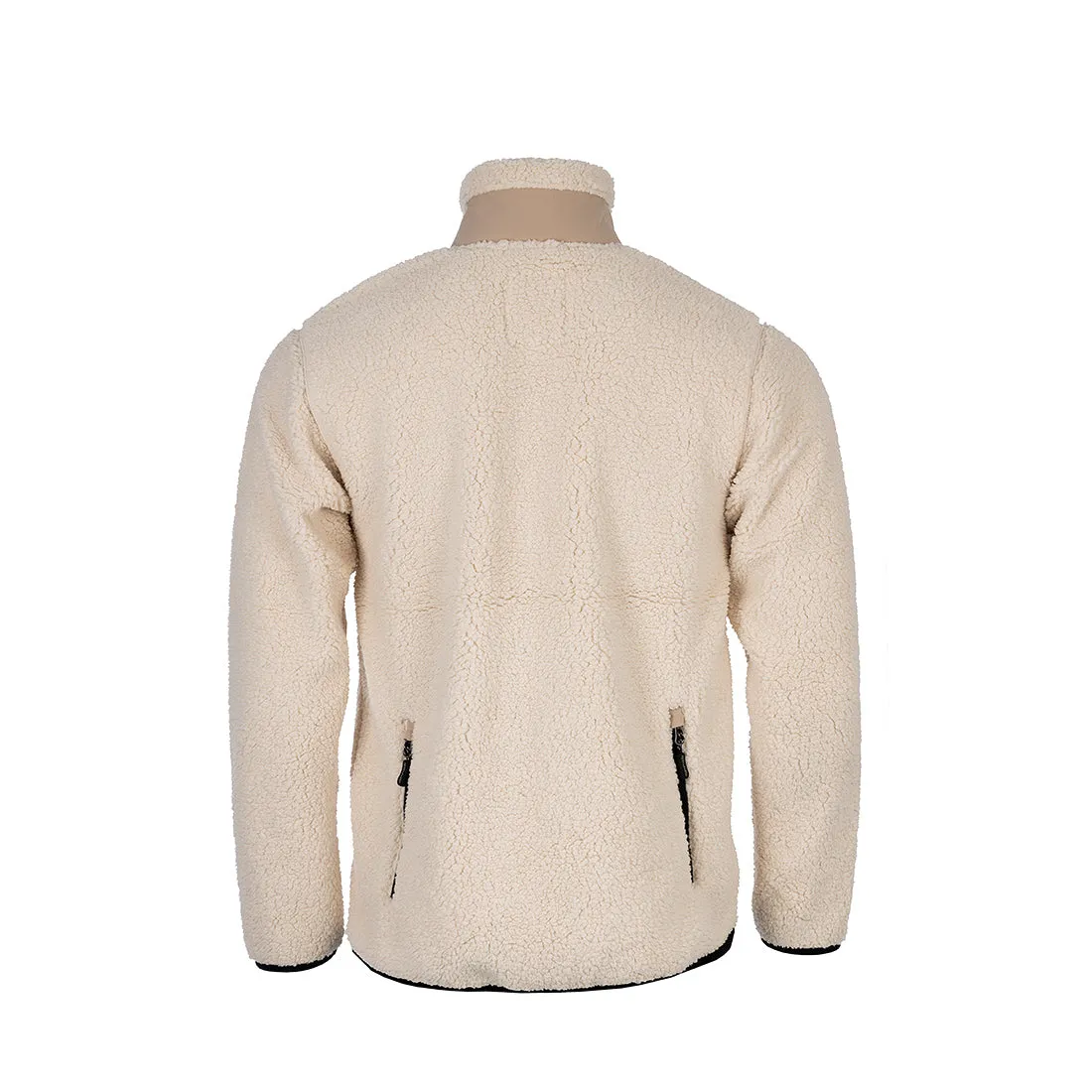 Sherpa Fleece Jacket for Men (Off-White)