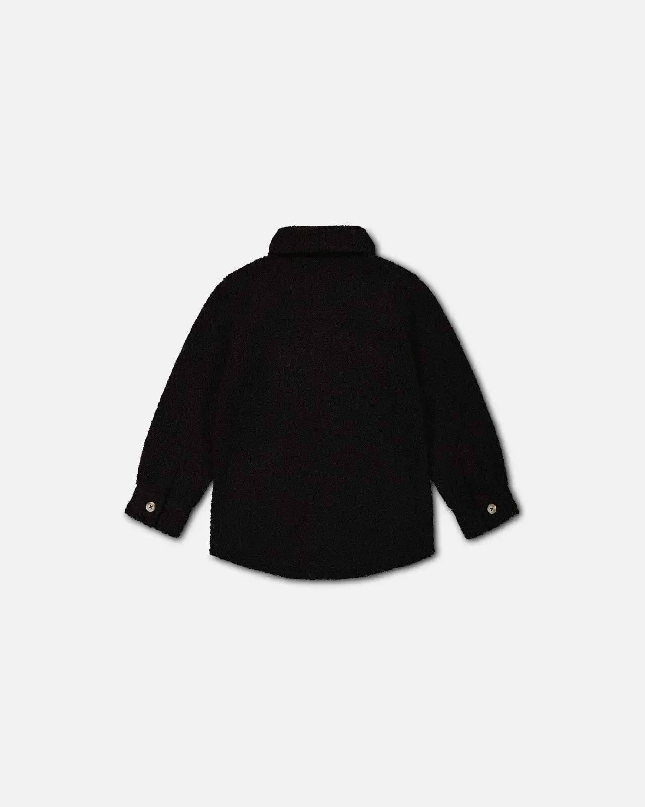 Sherpa Overshirt With Pocket Black