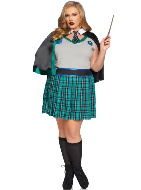 Sinister Spellcaster Womens Sexy Plus Size Wizard Costume