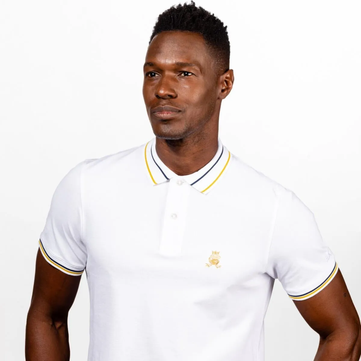 Solid White Diego Polo by EightX