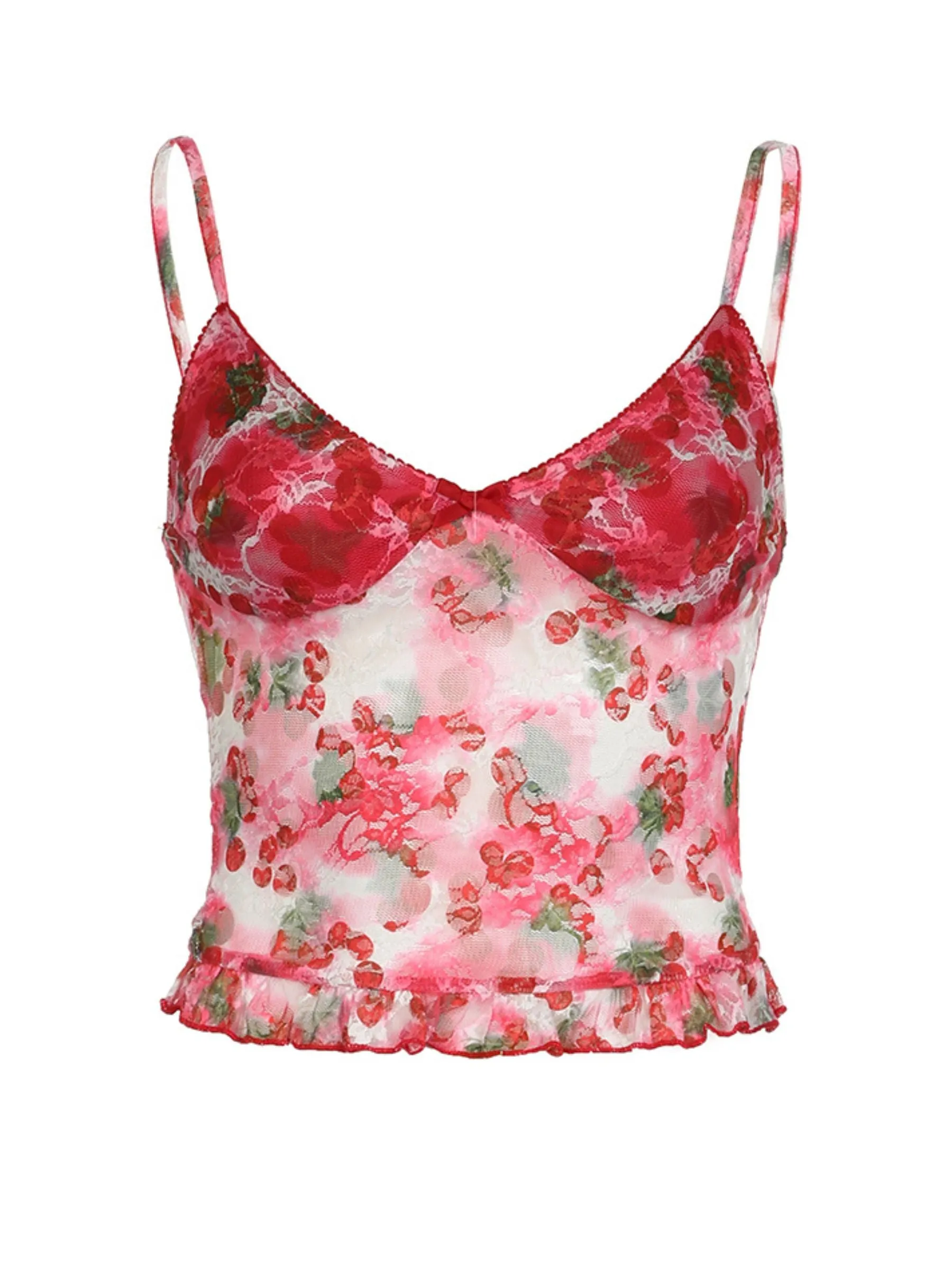 Sonia Floral Top with Ruffle Detail