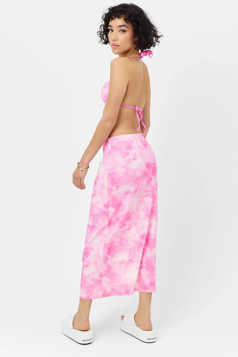 Stacey Terry Maxi Skirt - Distorted Pink Dye