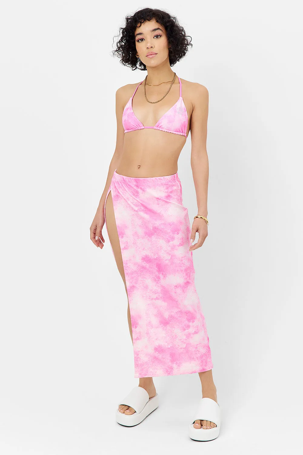 Stacey Terry Maxi Skirt - Distorted Pink Dye